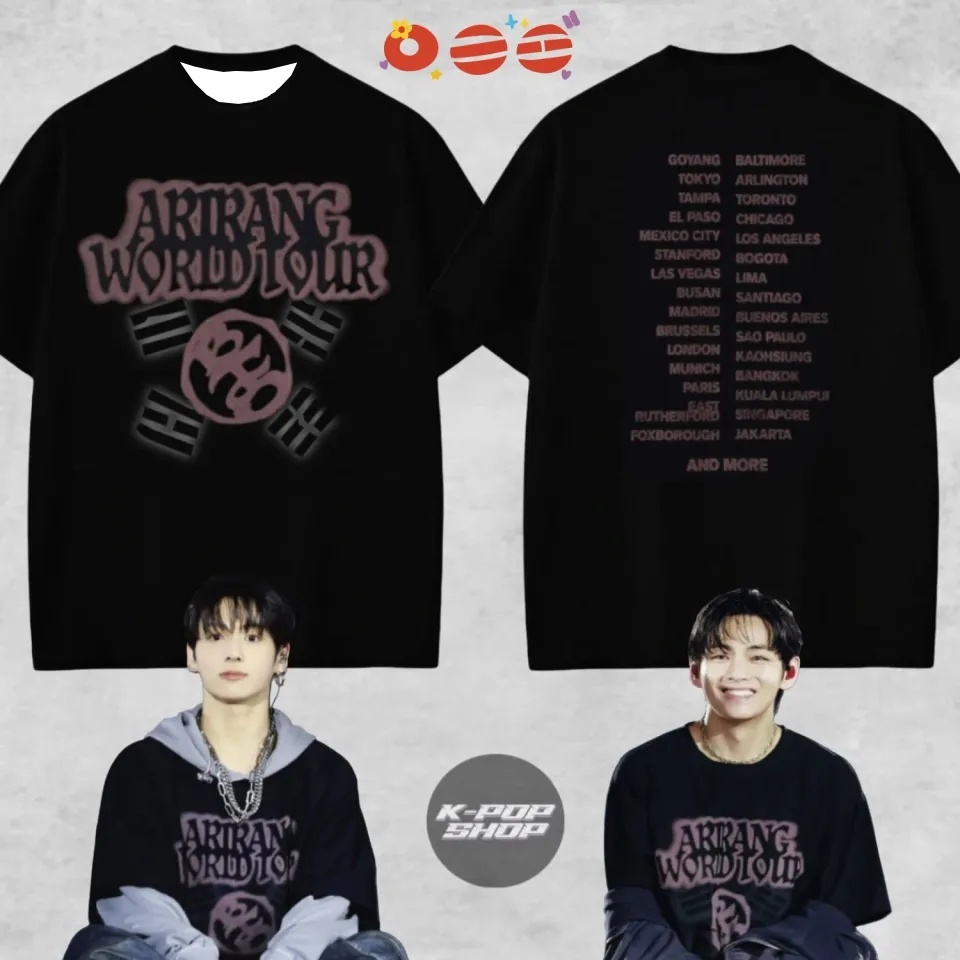 Street Fashion Logo - Kpop Fan Black Short‑Sleeve T‑Shirt Front