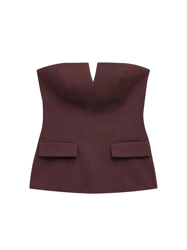 TFMLN Womens Strapless Crop 20 - Street Fashion Youtube 评论和价格