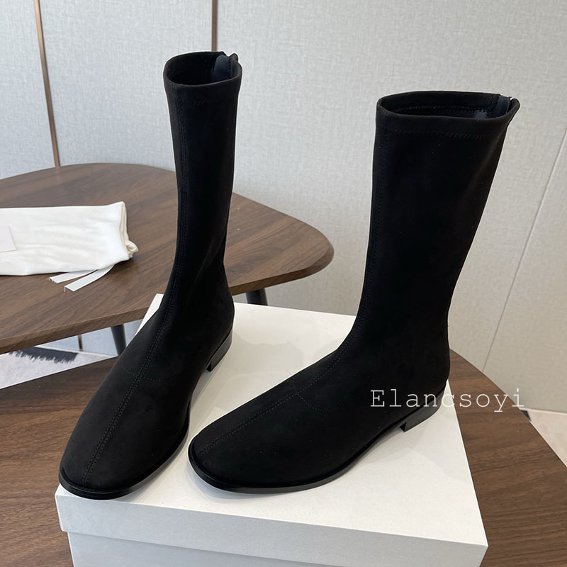 Stretch Boots Women Round Toe  - Street Fashion Rome 2025 评论和价格