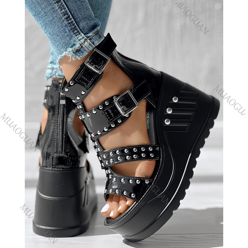 Fashion Women Peep Toe Black S - Street Fashion Designers 评论和价格