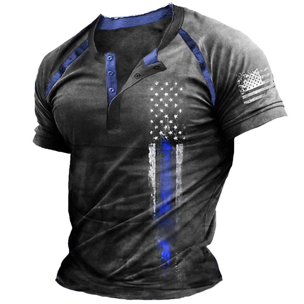 Funny 3D American Flag Print M - Street Fashion Clothes 评论和价格