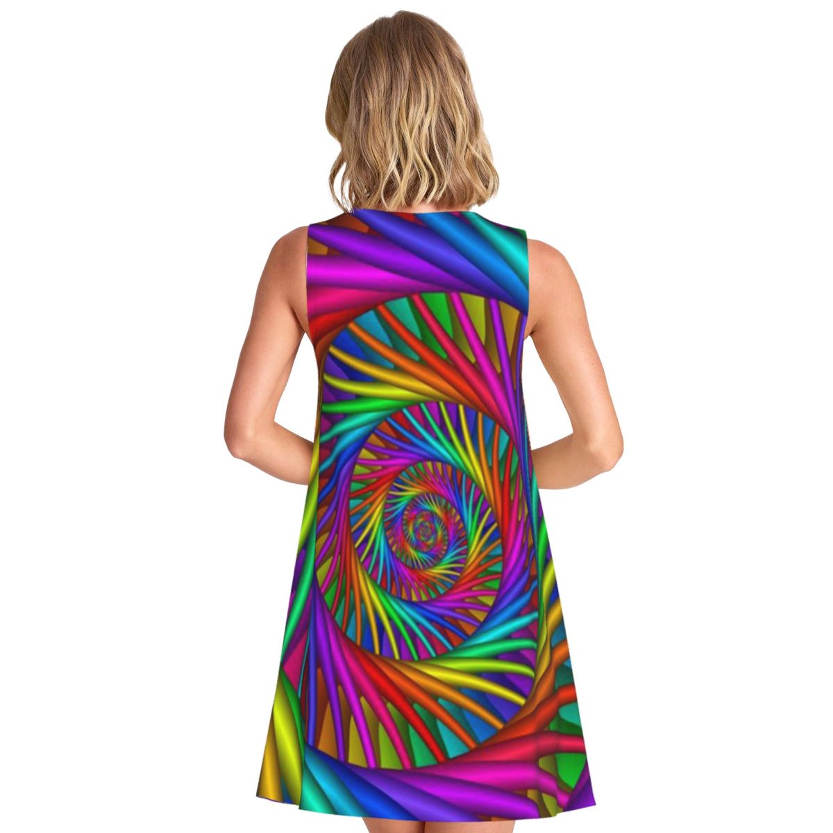 Rainbow Psychedelic Spiral Fra - Street Fashion Shoot 评论和价格