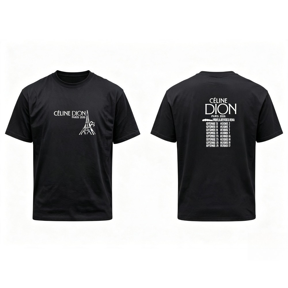 Celine Dion Paris 2026 Tour T- - Street Fashion Paris 评论和价格