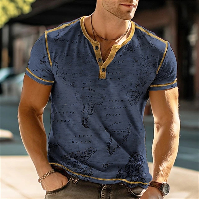 Men's Henry Shirts Funny 3D Pr - Street Fashion Clothes 评论和价格