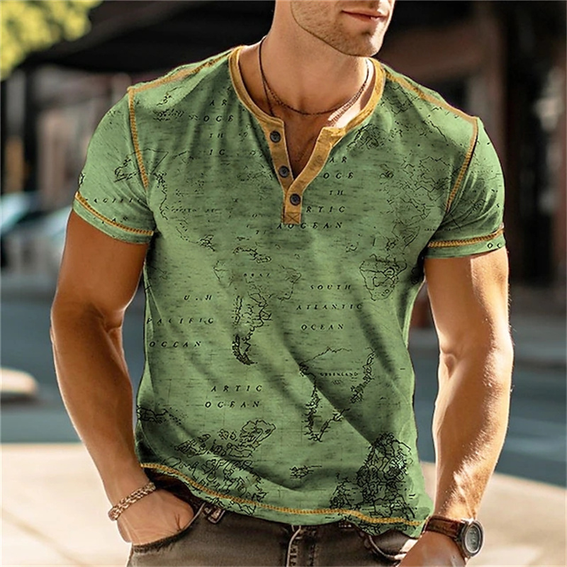 Men's Henry Shirts Funny 3D Pr - Street Fashion Clothes 评论和价格