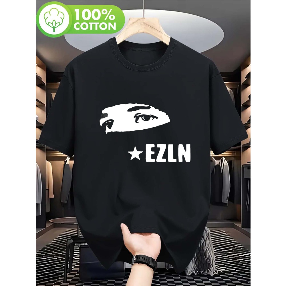 Men's EZLN Zapatista Face T-Sh - Street Fashion Logo 评论和价格